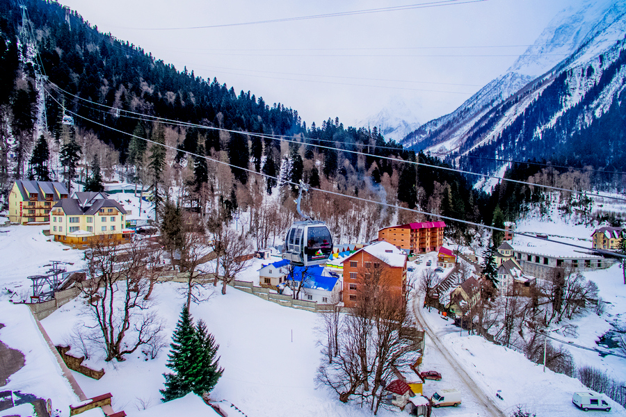 Канатная дорога в домбае фото