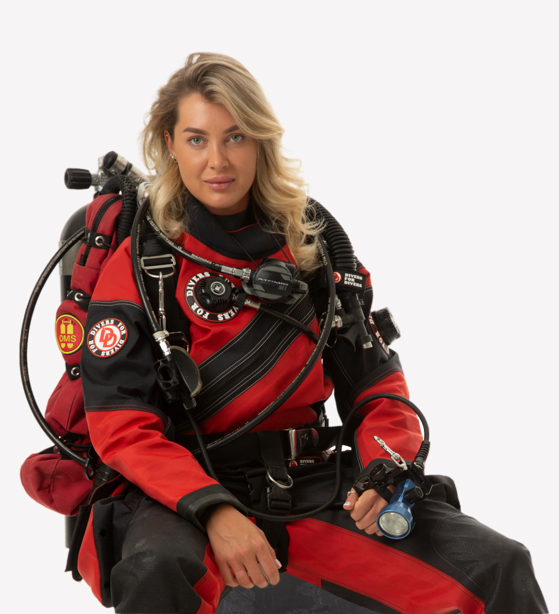 Woman in a dry suit Divers For Divers