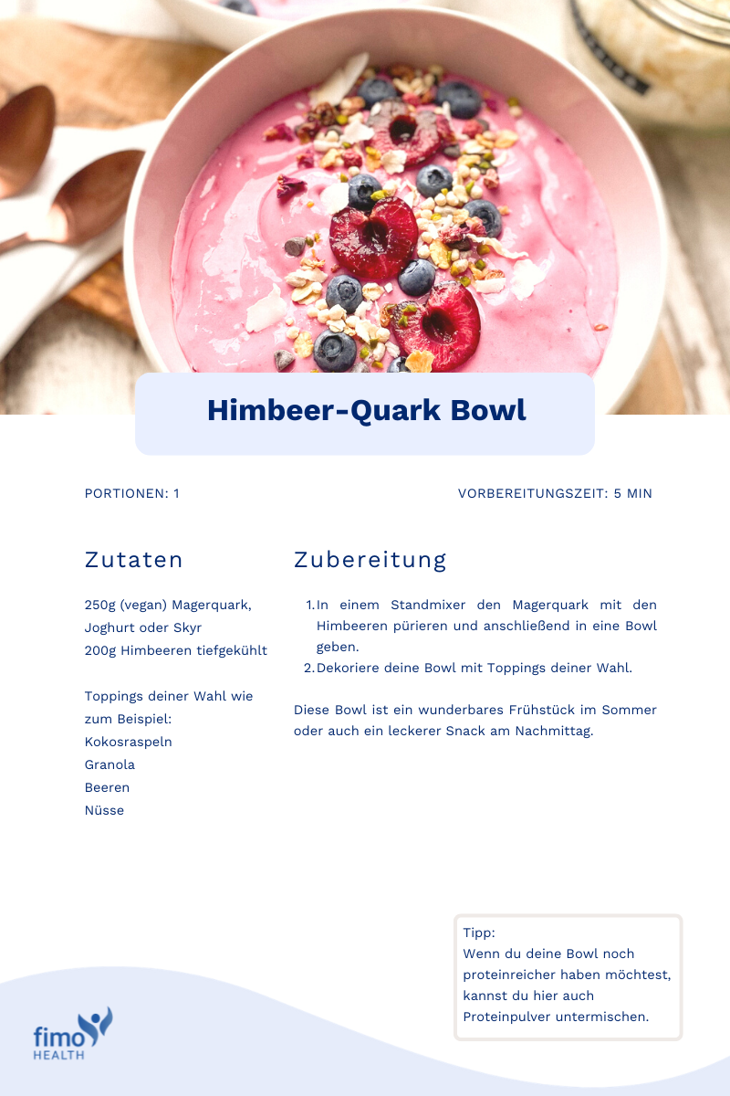 Himbeer-Quark Bowl