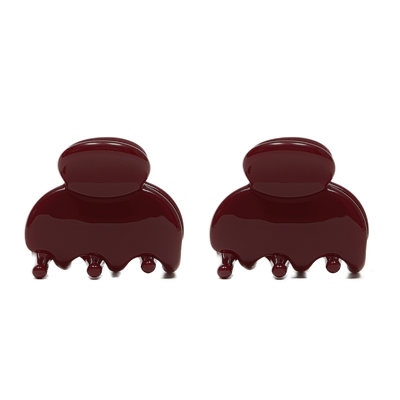 Крабики для волос Мари, бордовый занавес