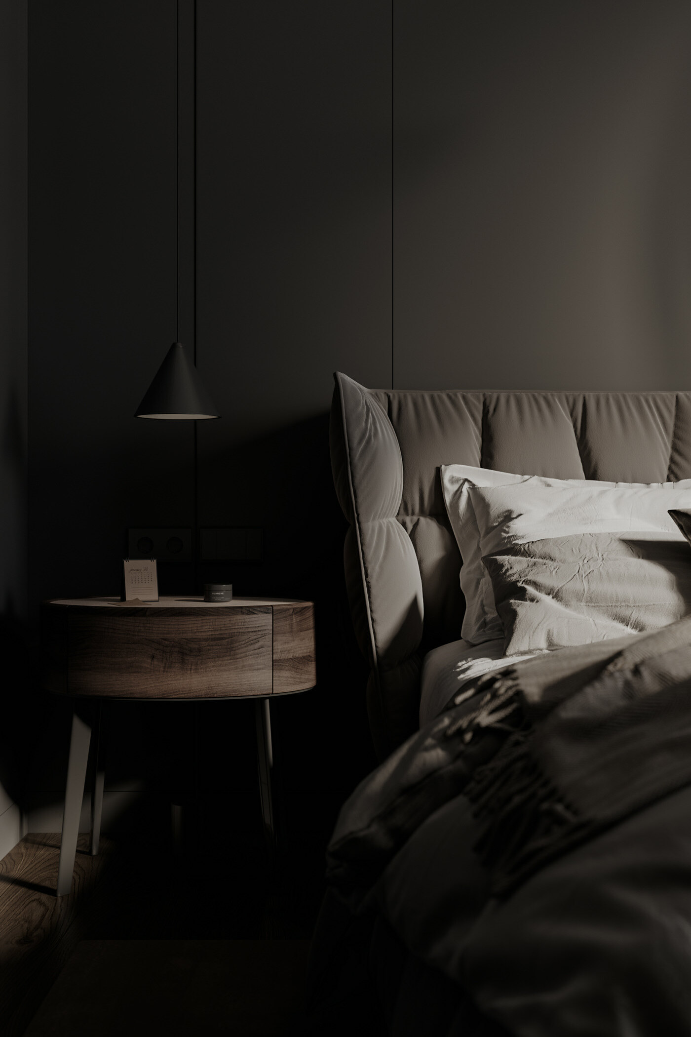 Крупный план на кровать B&B Italia Husk