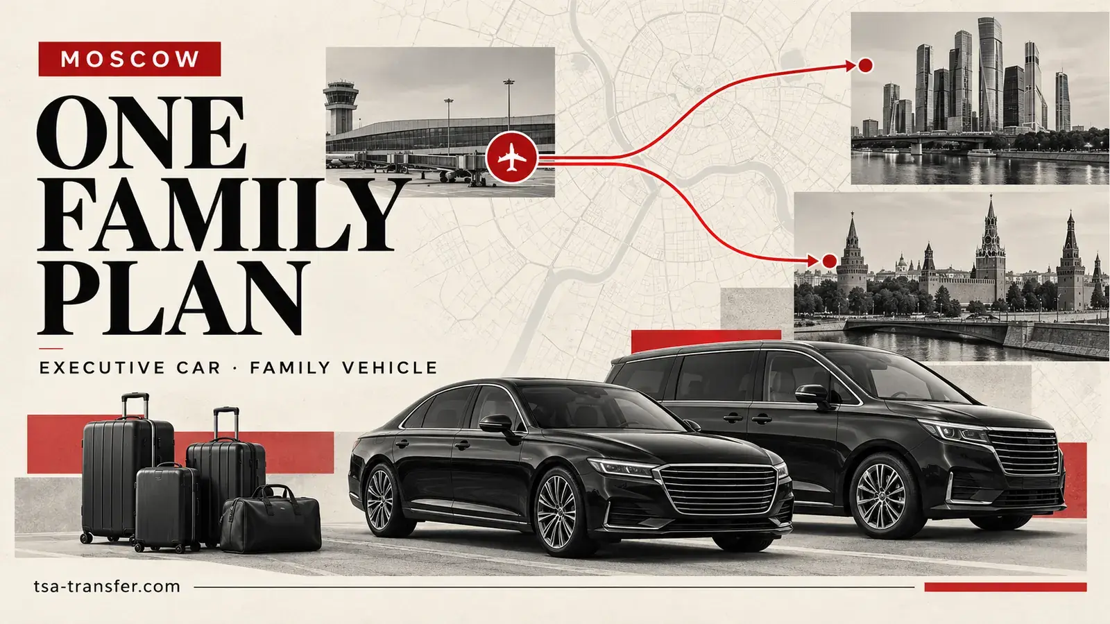 Coordinated family and executive vehicle plan in Moscow