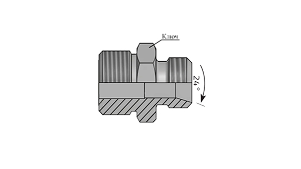 Адаптеры Ш-Ш DKO-L 24°/JIC Корпус прямые
