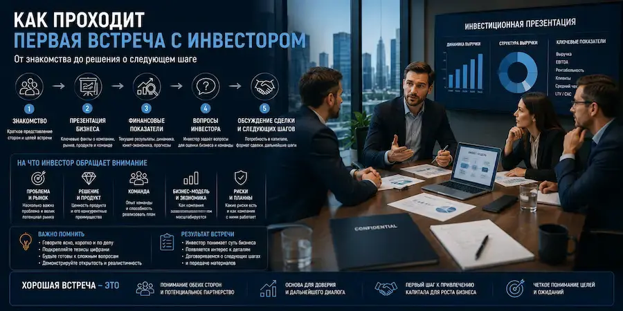 Как проходит первая встреча с инвестором