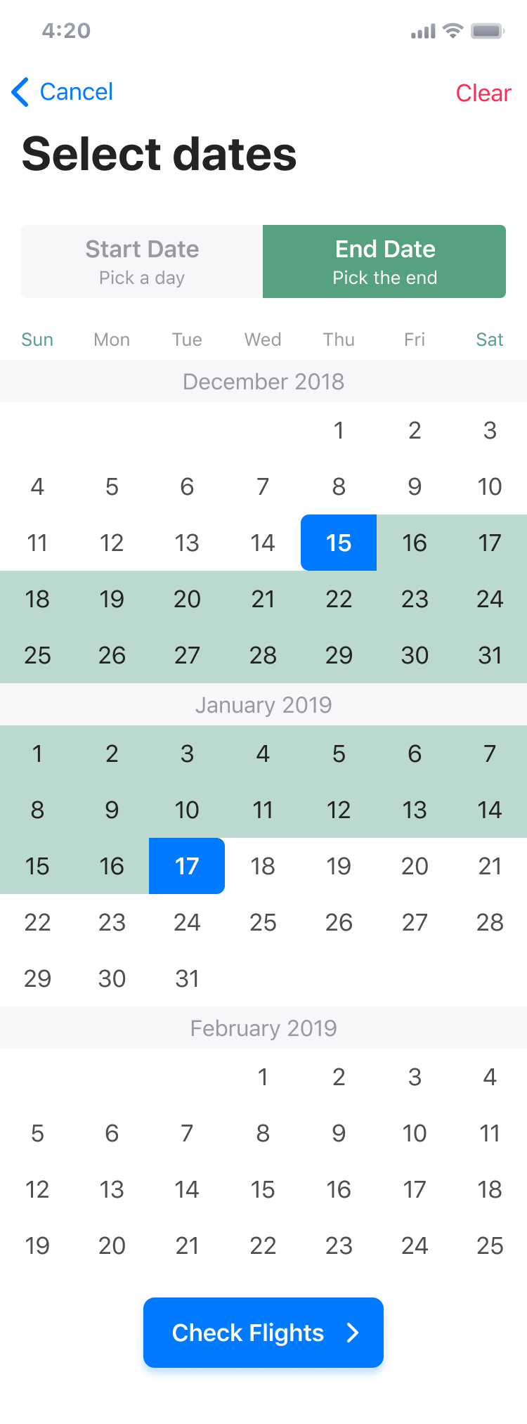 Calendar, Events, Pickers - Figma iOS UI kit