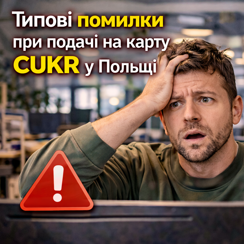 Типові помилки при подачі на карту CUKR у Польщі