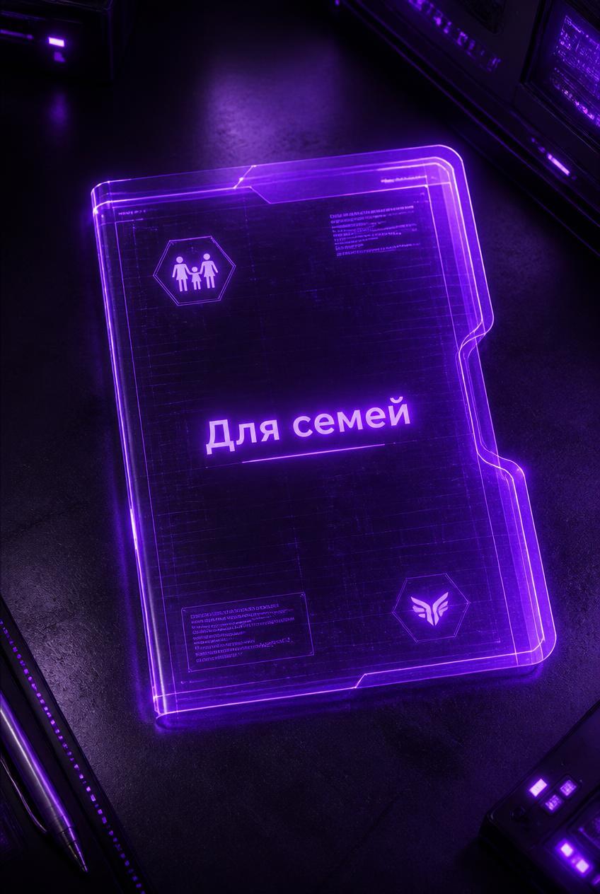 Семья вместе занимается творческим проектом