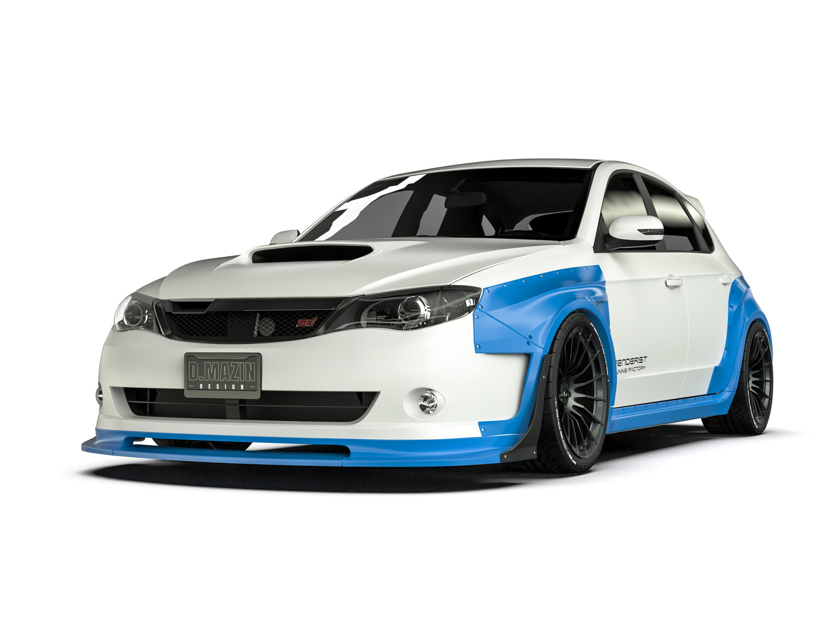 FENDERIST SPEC S FRONT SPLITTER SUBARU IMPREZA GT/WRX GH# 07-12