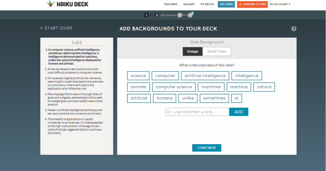 выбор ключевых слов