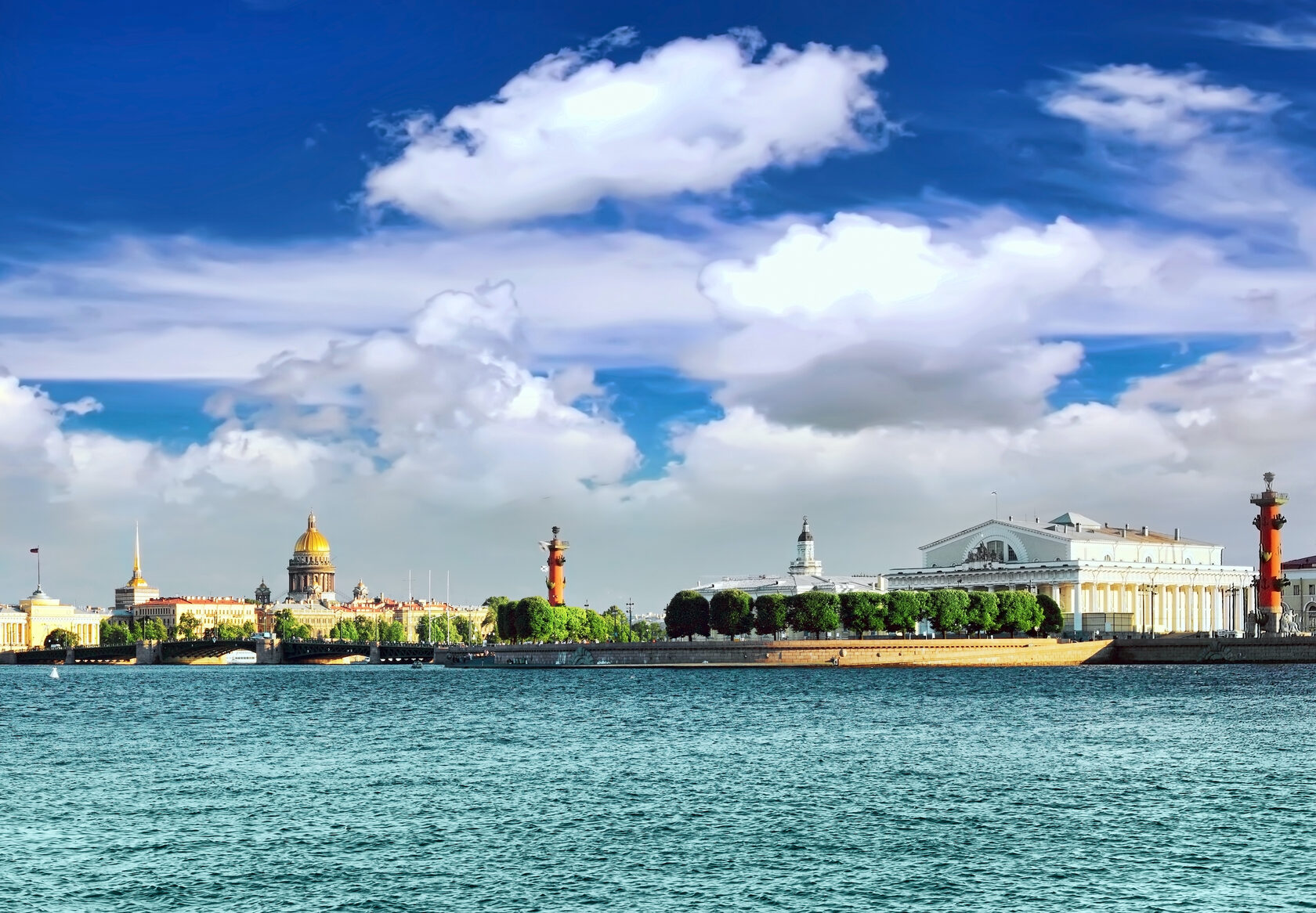 Морней панорама Санкт-Петербурга высокое разрешение