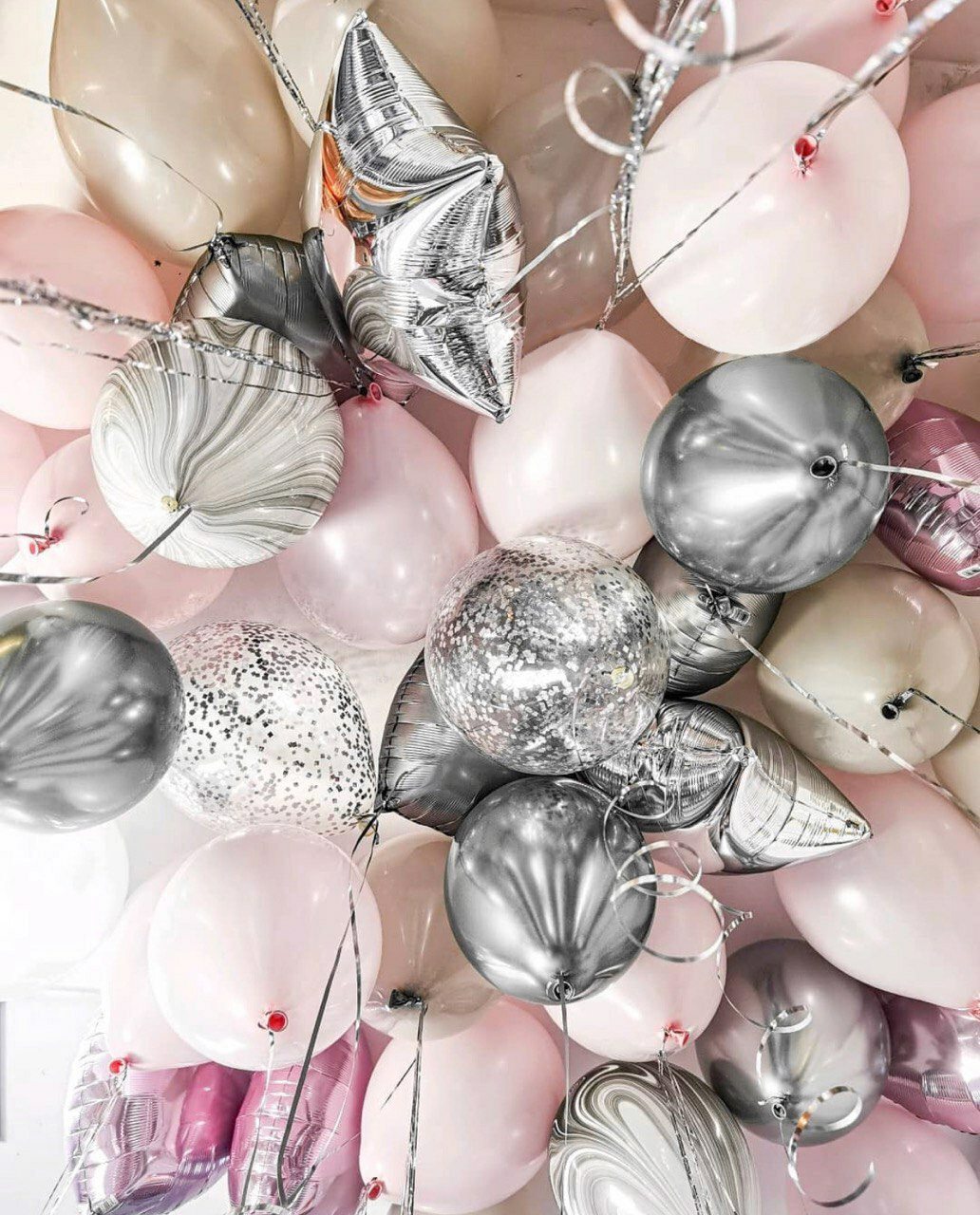 Шары под потолок «Розовый кварц»