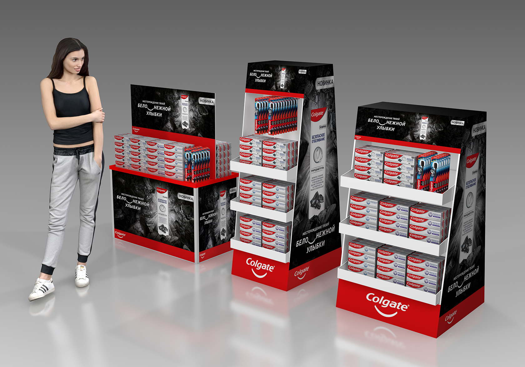 Палета и дисплеи Colgate Безопасное Отбеливание