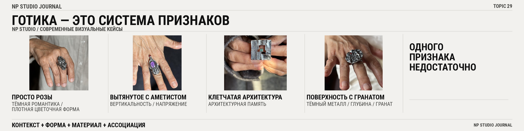 Готика — это система признаков: четыре реальные работы NP Studio и разные связанный с готикой visual signals