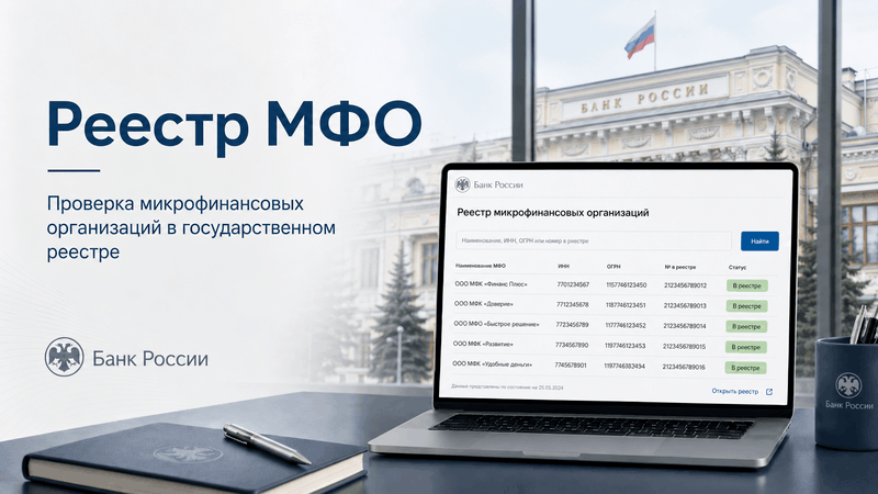 Реестр МФО Банка России: проверка микрофинансовой организации