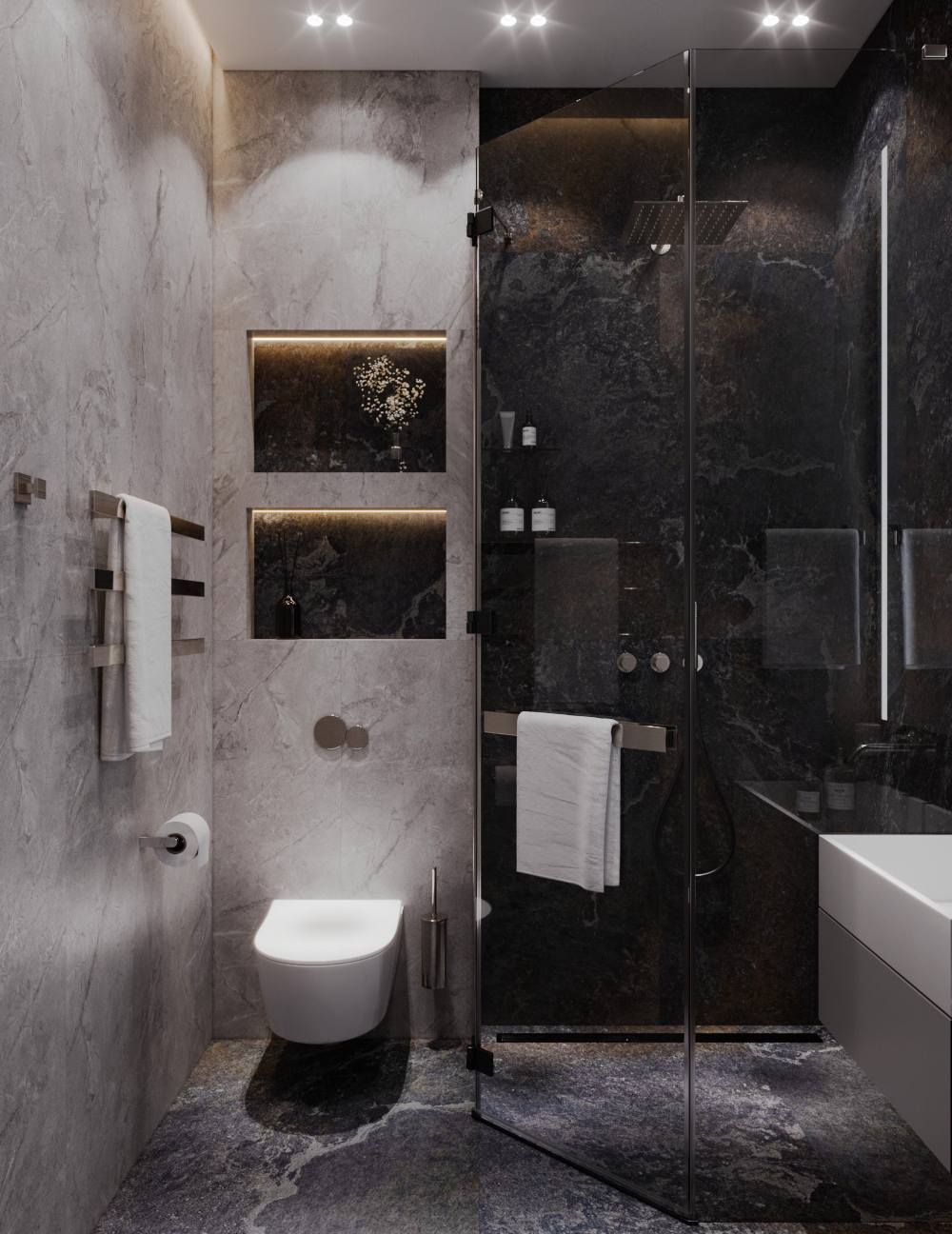 Дизайн интерьера санузла холостяка