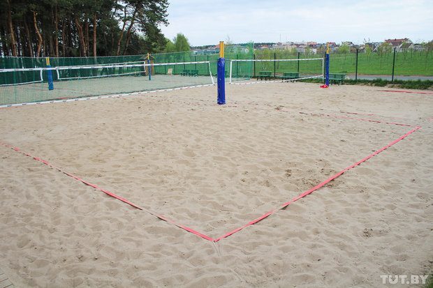 Спортивные площадки, песочницы — применение песка