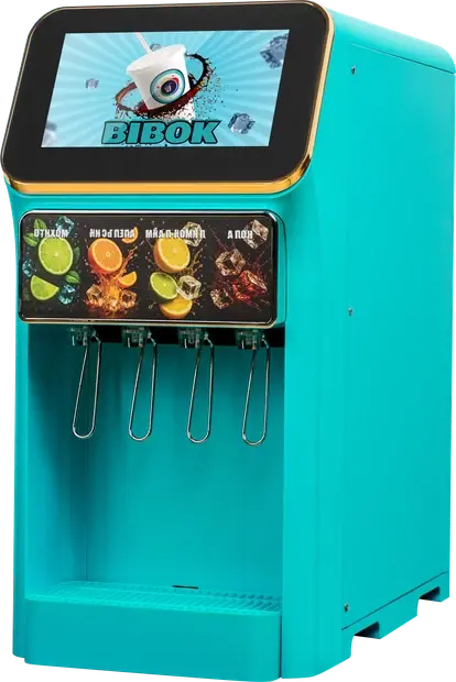 Бирюзовый постмикс BIBOK KLJ-40A с четырьмя кранами