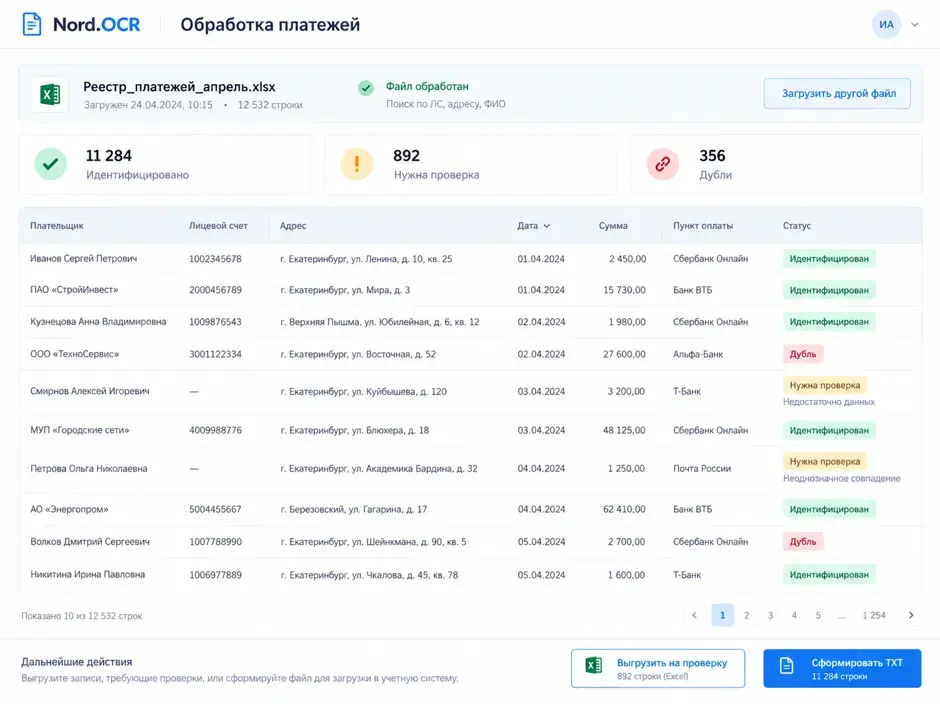 Nord.OCR — система для автоматической обработки документов
