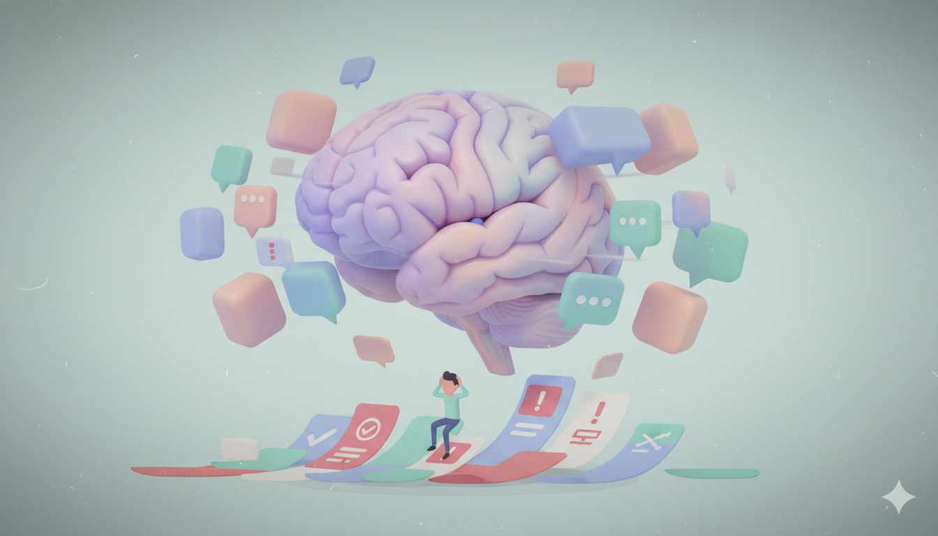 Концептуальная иллюстрация отрицательных эффектов LLM