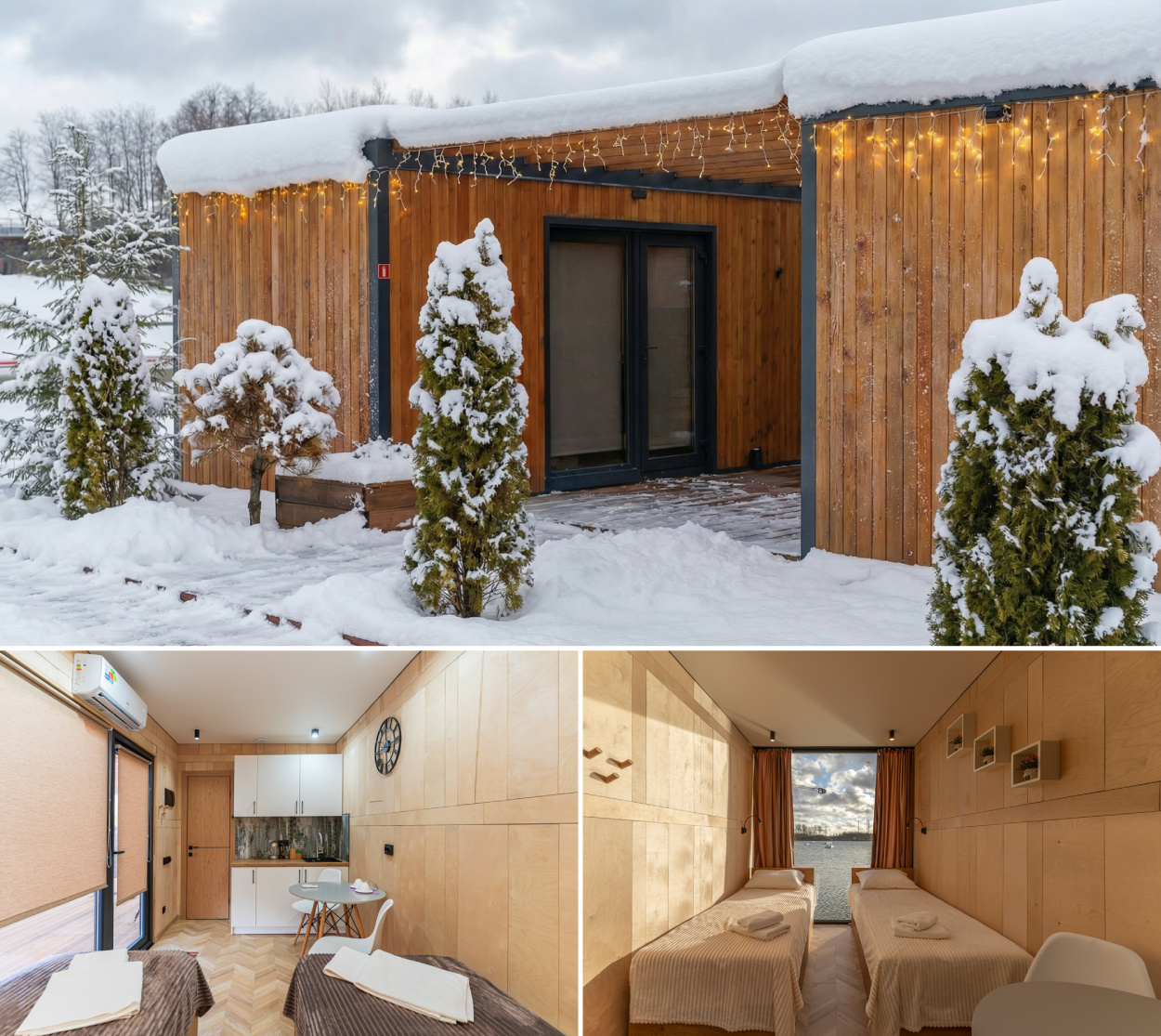 Домики у озера в калининграде