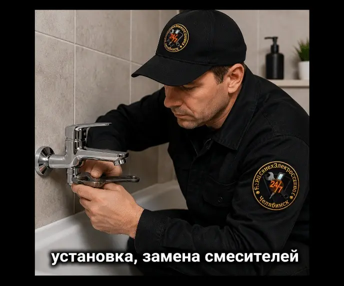 установка смесителя, замена смесителя
