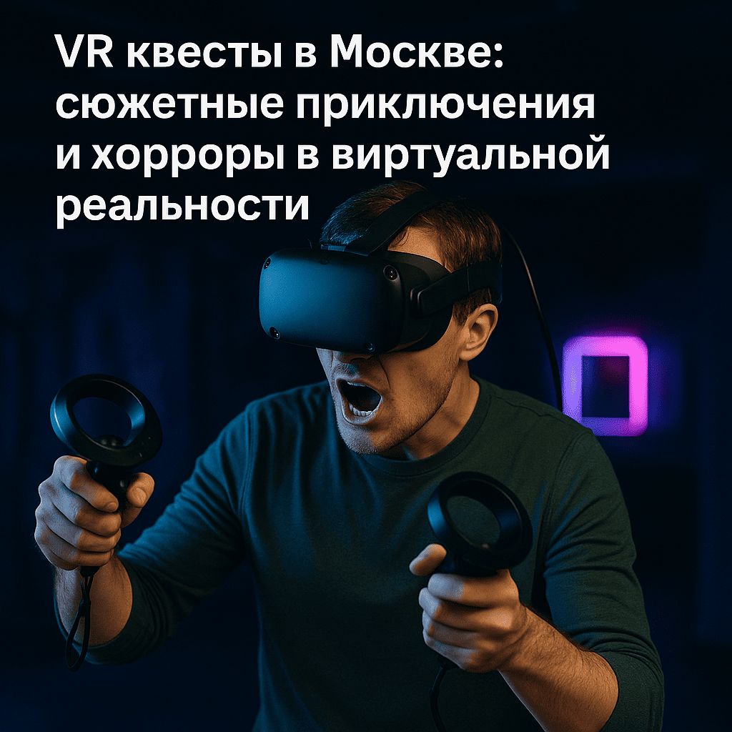 Квест виртуальной реальности - участники решают головоломки в VR-мире