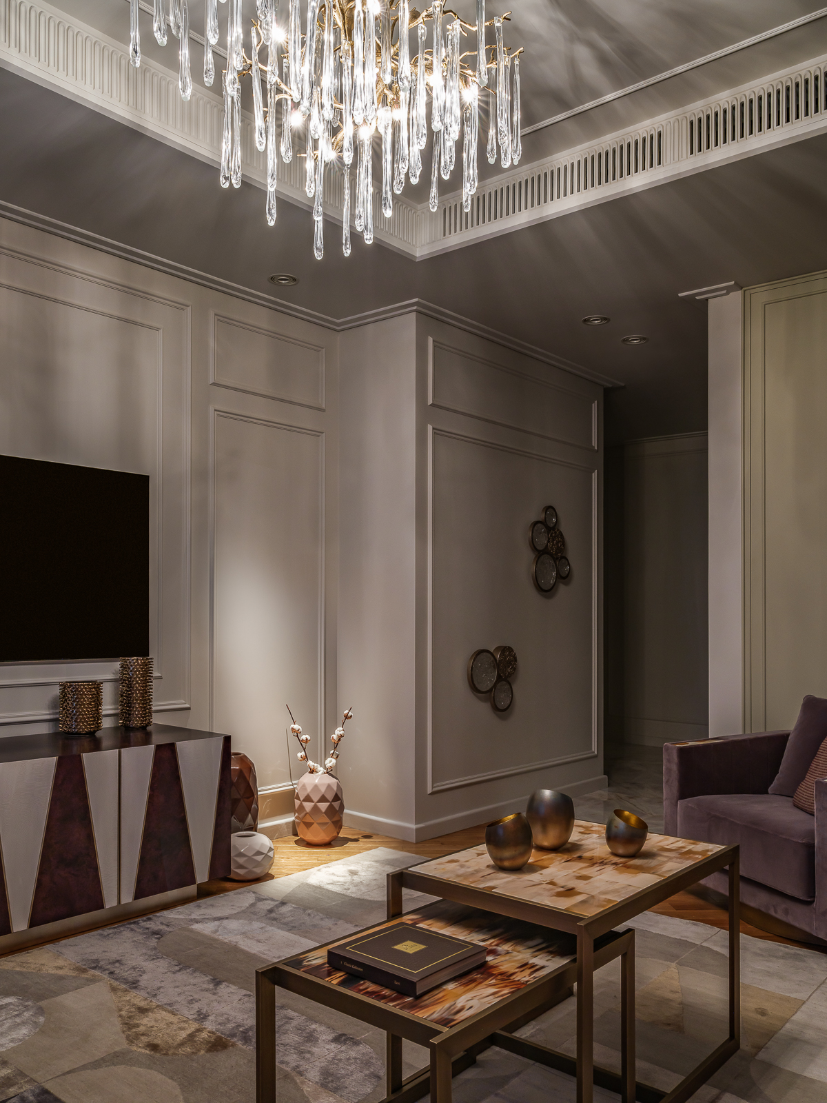 Реализованный дизайн квартиры 180 м. кв. ЖК «Grand Deluxe на Плющихе»