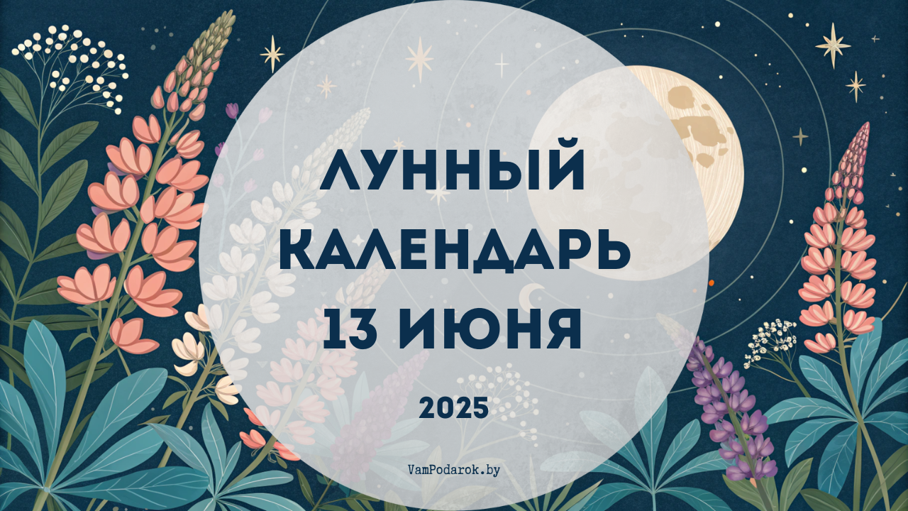 Лунный календарь на 13 июня 2025 года