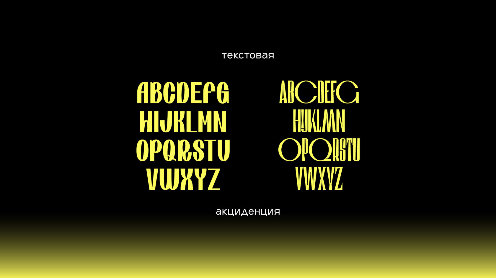 А какой твой акцидентный шрифт? Виды акциденции