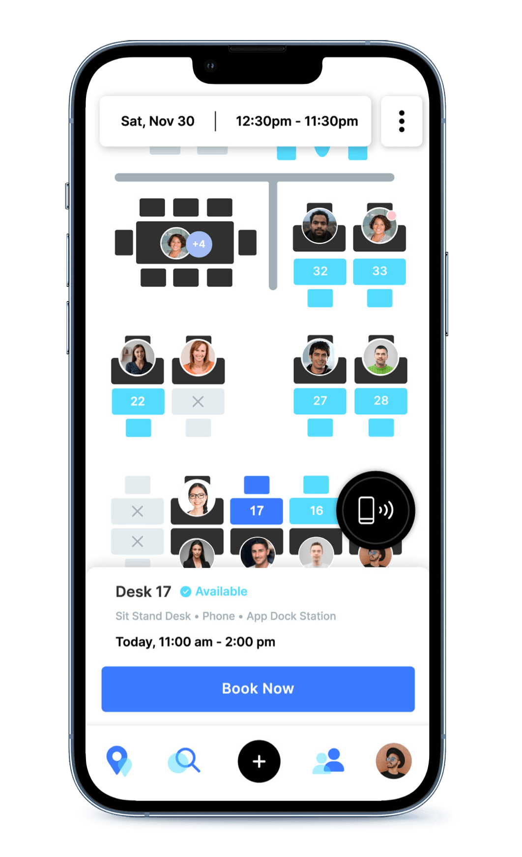 inspace app allows for desk booking in any model, hot desking, desk hoteling, desk sharing or assigned desks