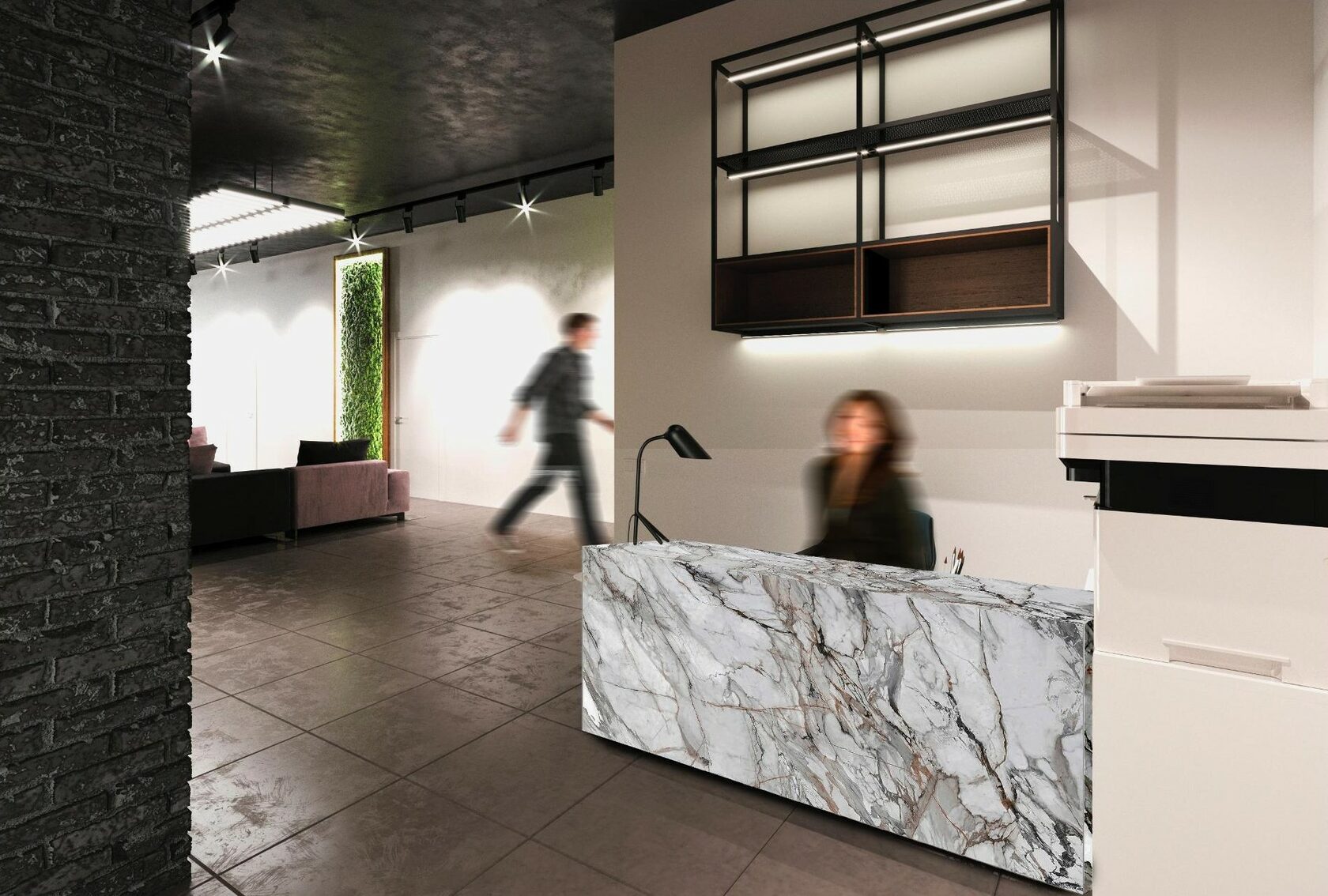 мраморная зона ресепшн 