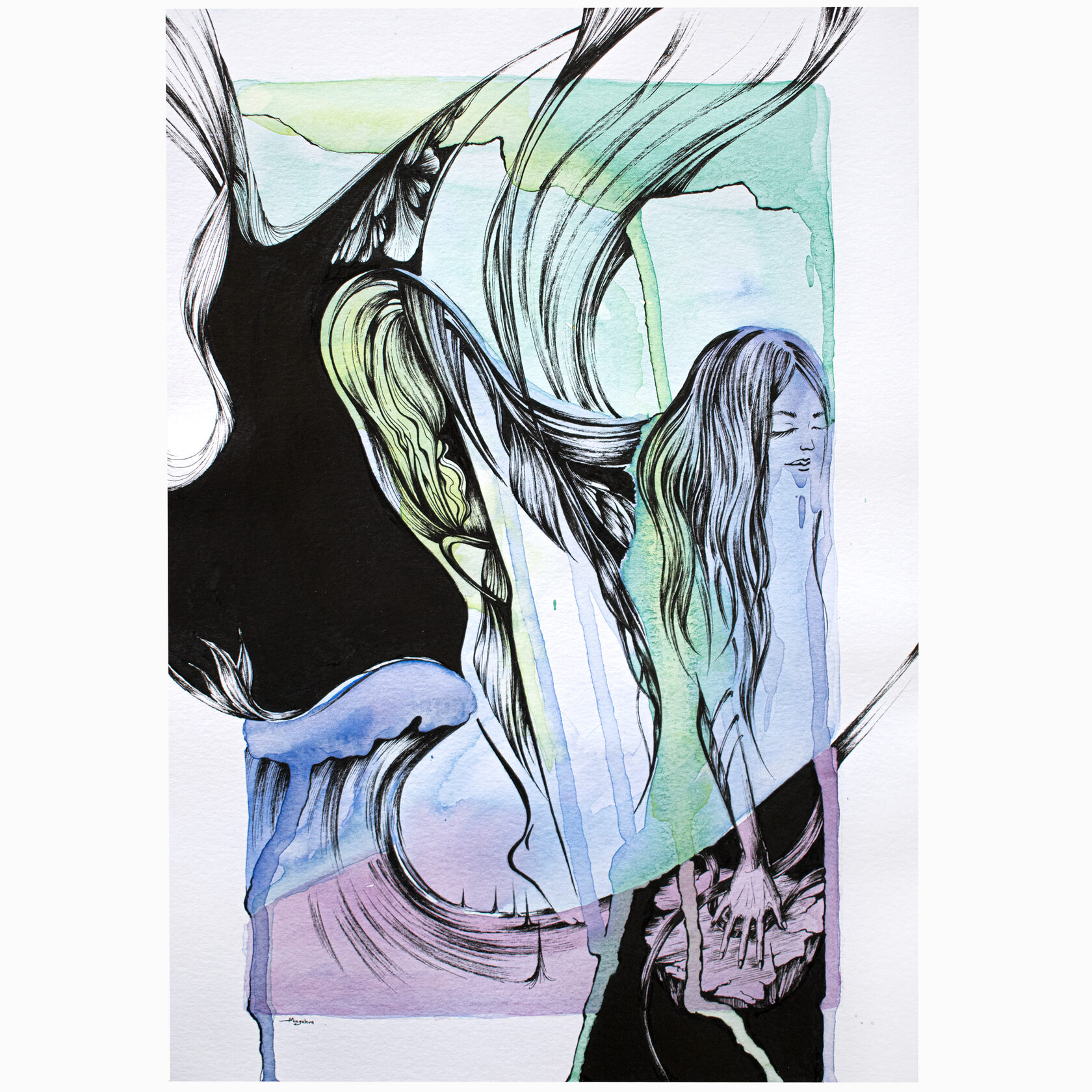 ink drawing, intuitive drawing, artist moscow, mingalevaart, графика Анна Мингалёва, картины mingalevaart, сюрреализм графика, символизм, чувственная графика