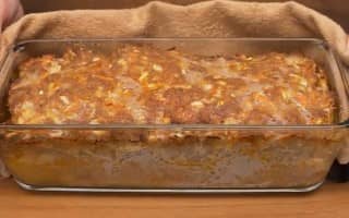 Приготовление мясного хлеба из куриного фарша в духовке: шаг 13