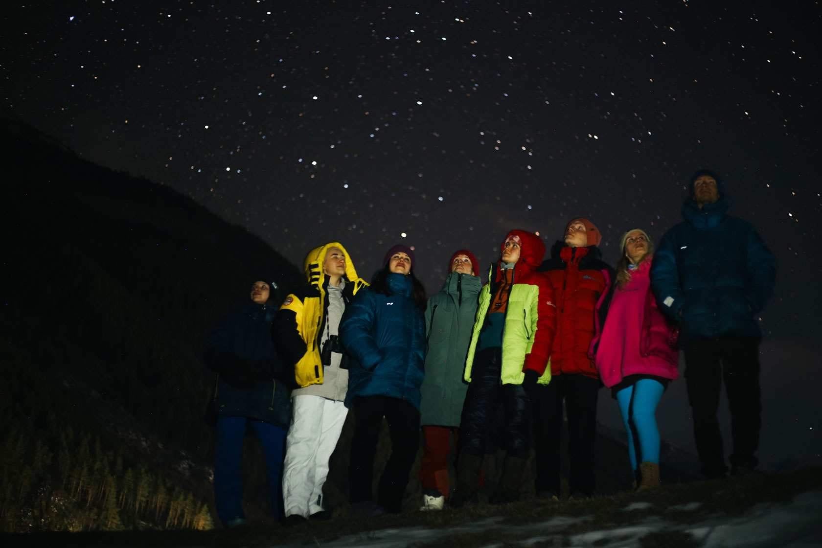 наблюдение за звездами в горах в телескоп, лекции от астронома любителя в горных походах