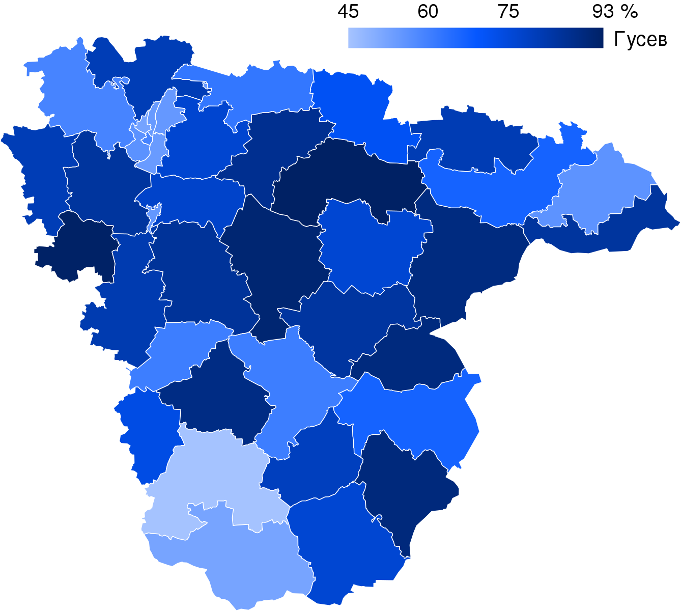 Карта воронежской области пустая