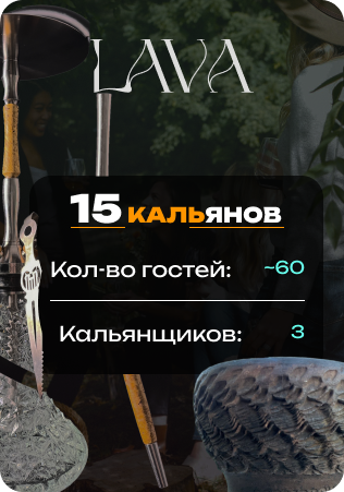 15 кальянов на кейтеринг