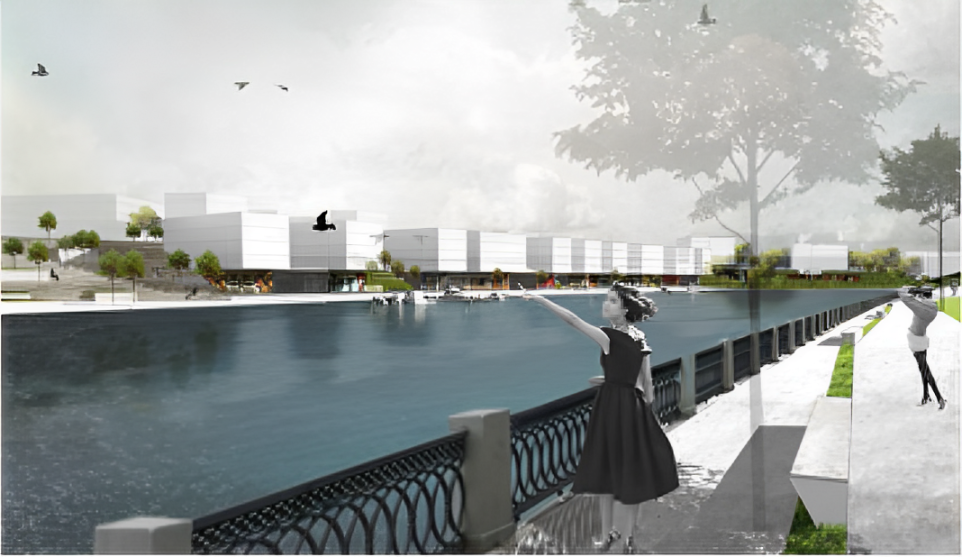 The concept of a High-Speed Public Rail Transport along the watercourse the Moskva River