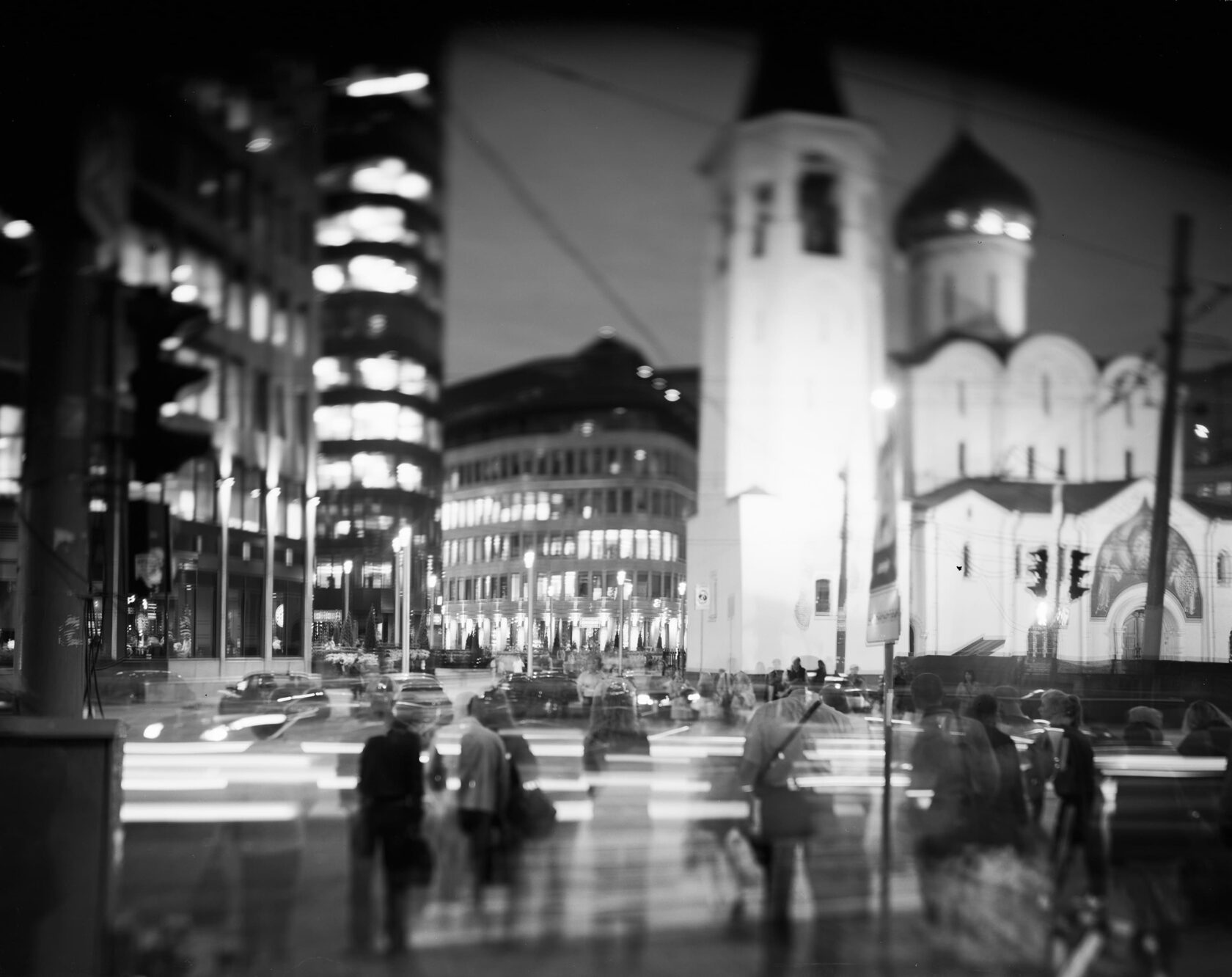 St. Nicholas Church near Belorussky Station. Moscow. BW negative 4x5 inch 2012