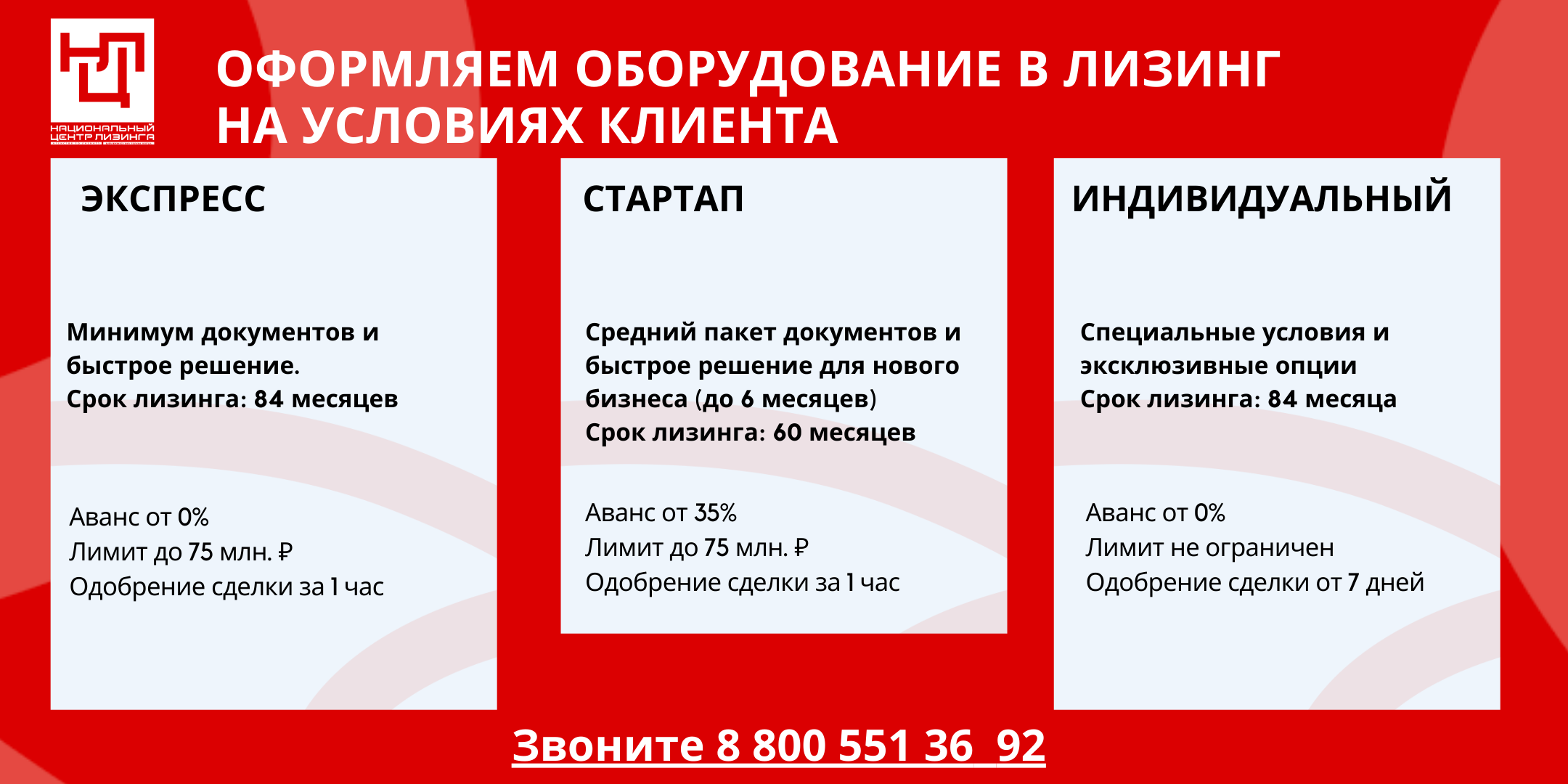 Лизинг оборудования для малого