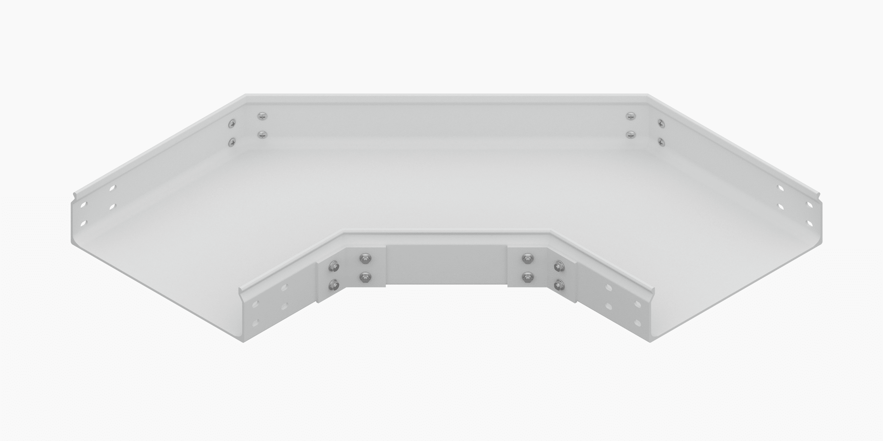 Поворот 90° горизонтальный сплошного лотка С90