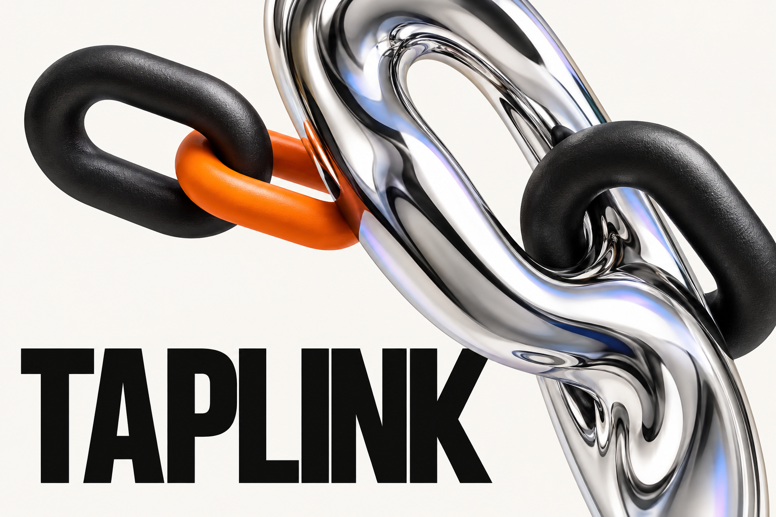 Taplink: металлические звенья объединяют ссылки.