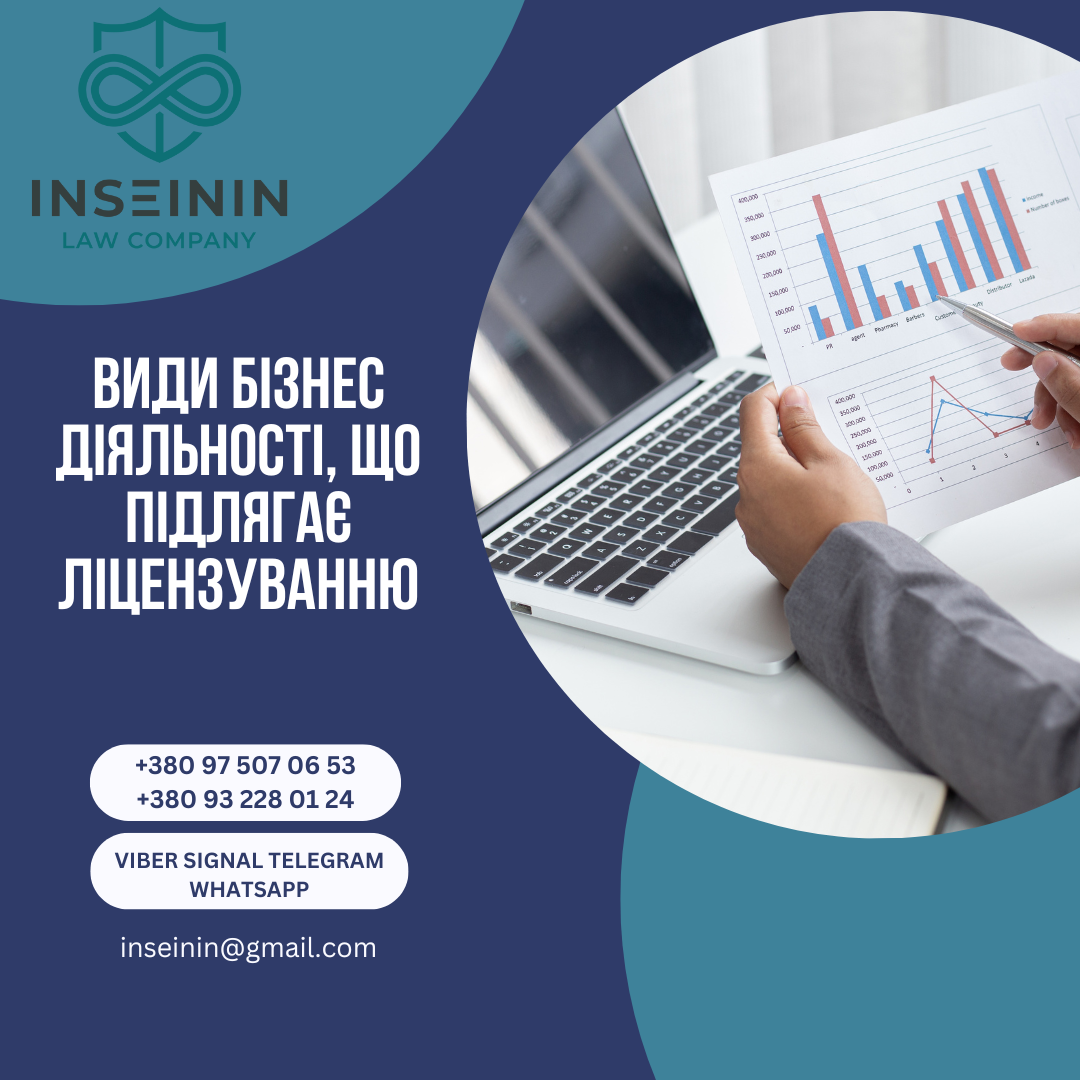 Види бізнес діяльності, що підлягає ліцензуванню