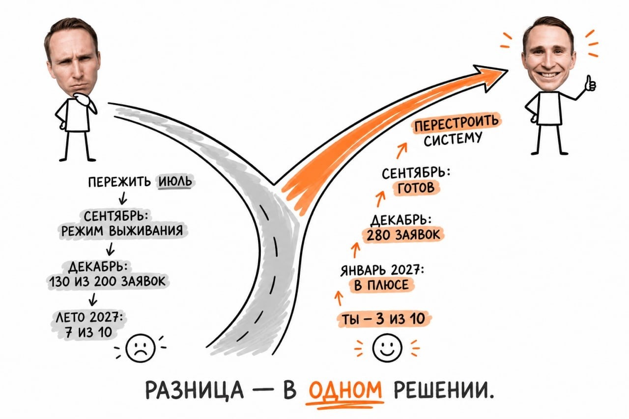 Развилка: пережить июль или перестроить систему. Разница в одном решении
