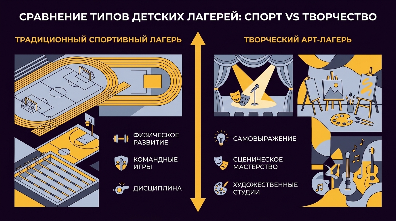 Сравнение обычного и творческого лагеря - программа, педагоги, результат