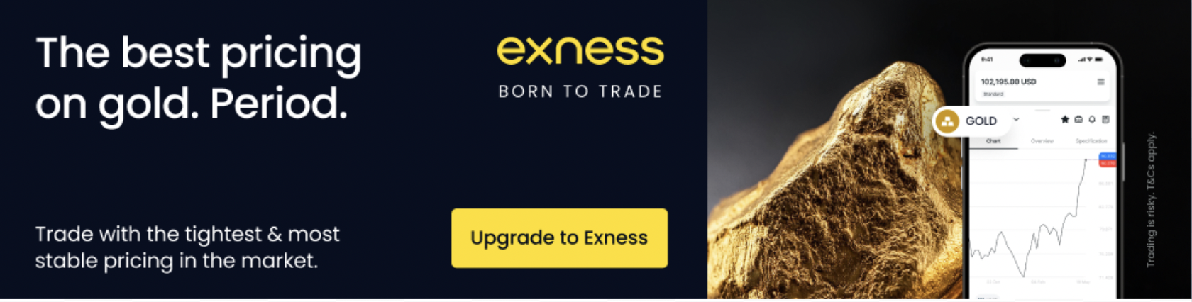 exness gold banner - chooseabroker.ae