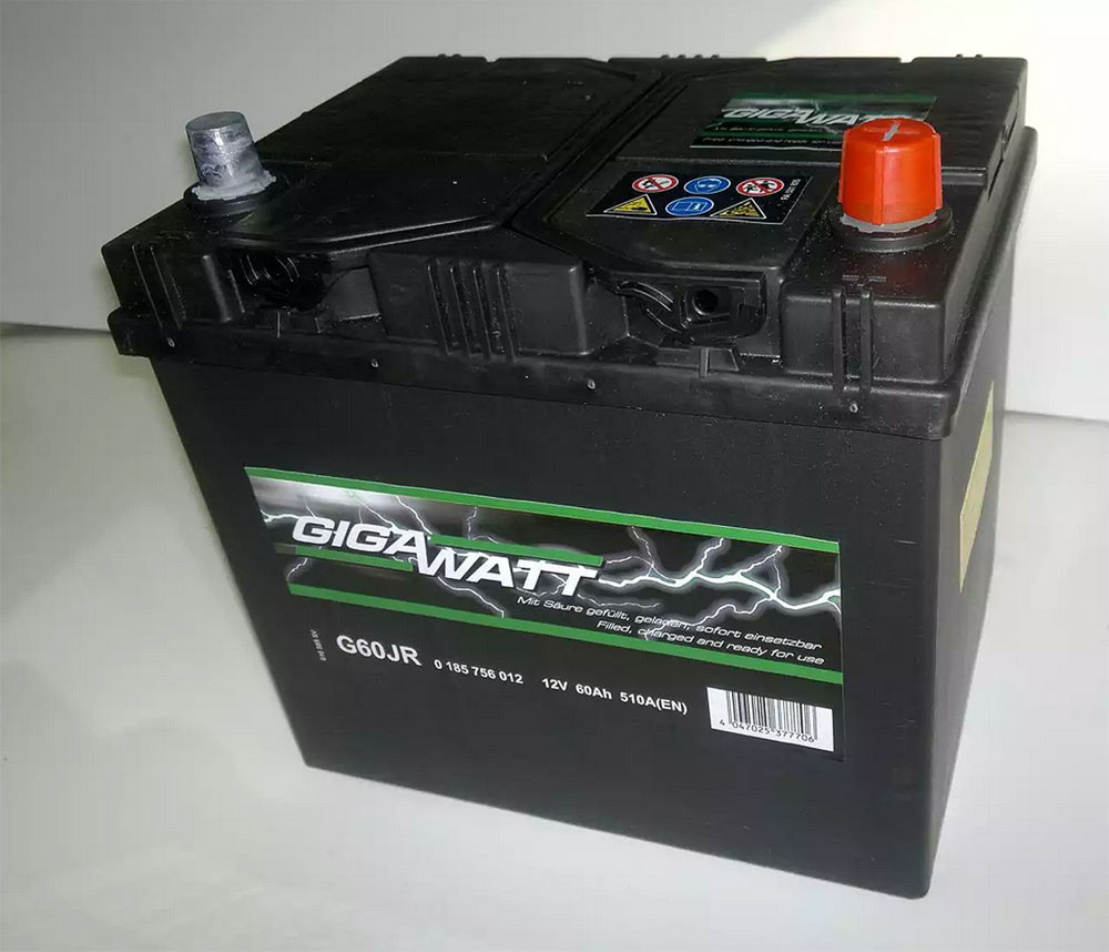 Аккумулятор gigawatt как снять крышку Аккумулятор GIGAWATT 60 Ah 510A R+ в интернет-магазине АКБ-Брест.бел