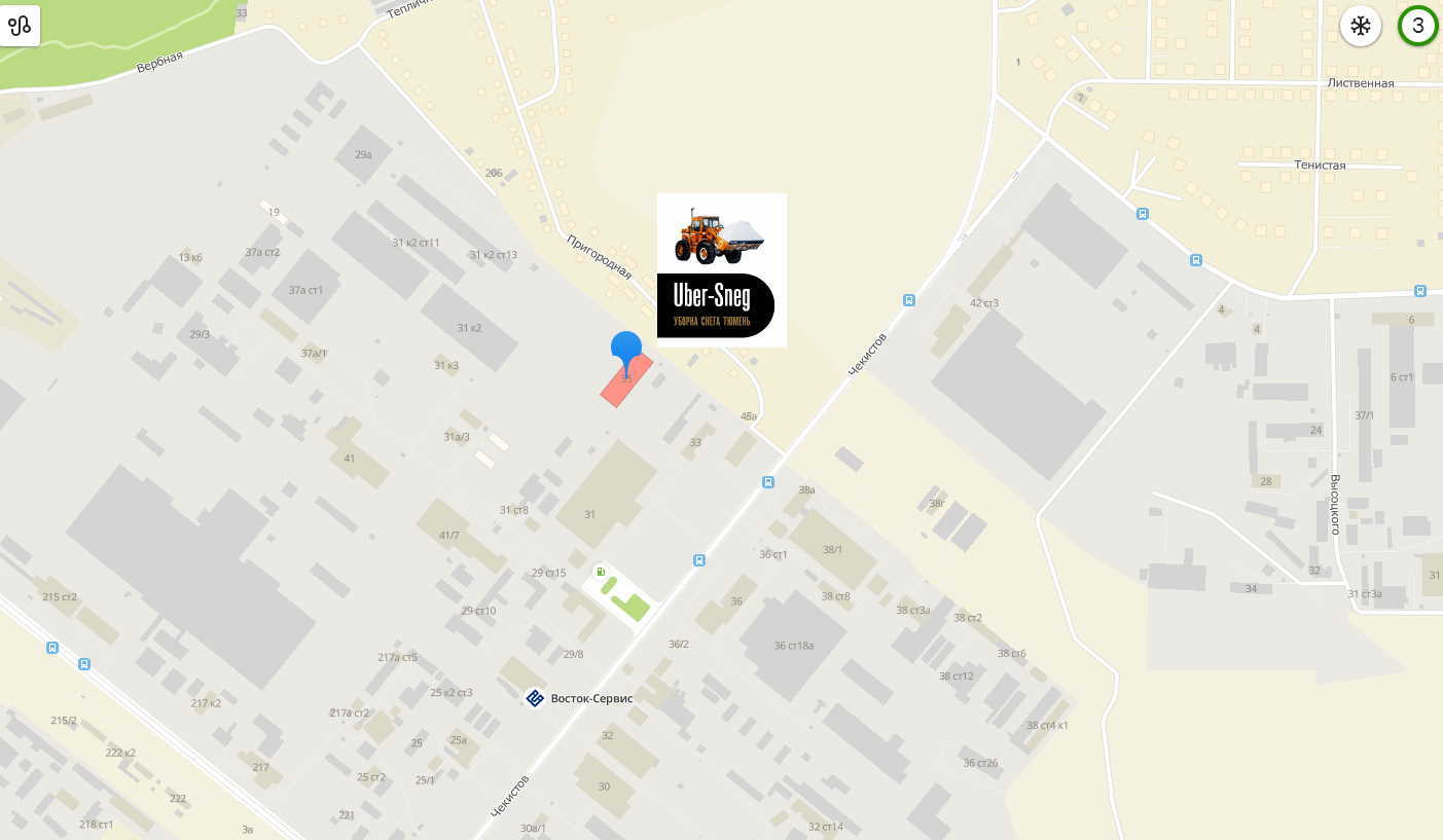 Карта проезда в снегоуборочную компанию | Уберснег