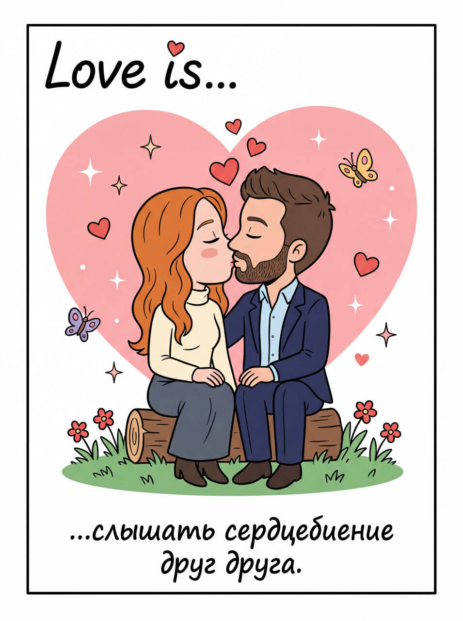 Открытка Love is