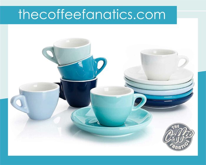 Blue Ribbon Collection Espresso Cups & Saucers – Italy Best Coffee