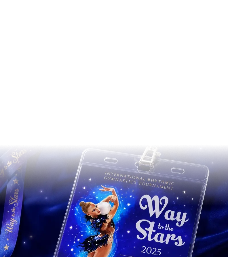 Branded rhythmic gymnastics event pass